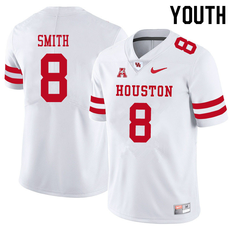 Youth #8 Chandler Smith Houston Cougars College Football Jerseys Sale-White